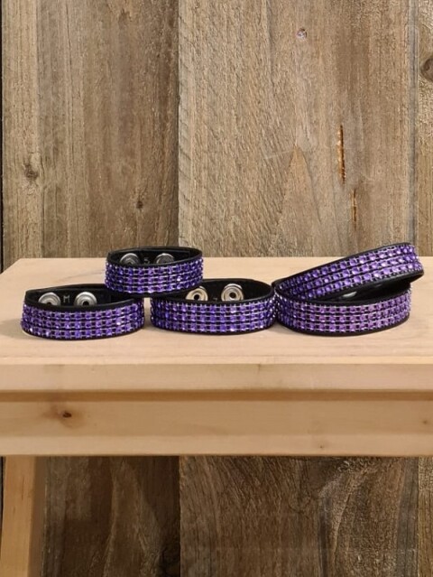 Armband Paarse Strass Polsstrass Paars