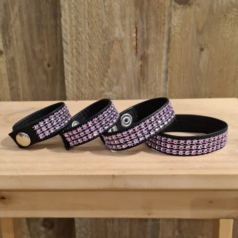 Armband Roze Strass Polsstrass 01 PINK
