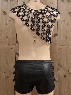 Leren Short met Riempjes HS03 5