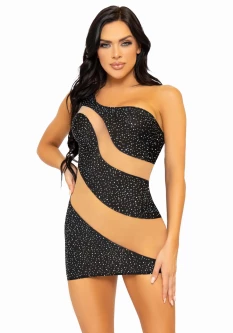 Rhinestone Mini Jurk 86135 1