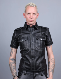 White Stitched Leather r1144