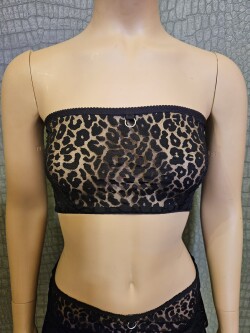 Bandeautop Leopard tyk-bubbles