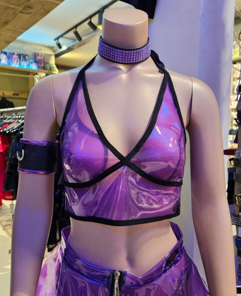 FabFetish Top Purple YS005